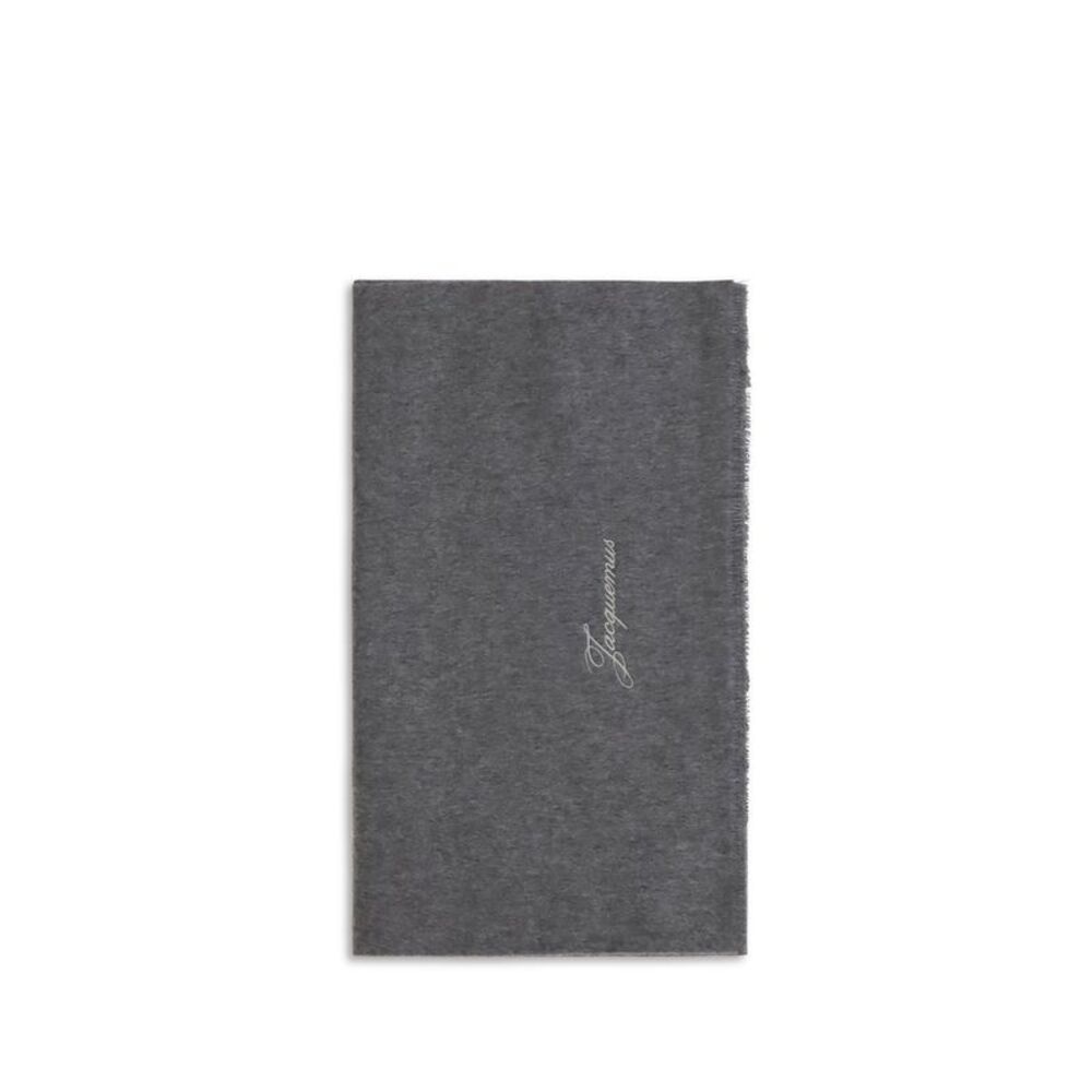 Jacquemus Gray Wool Oves Aries Men's Scarf